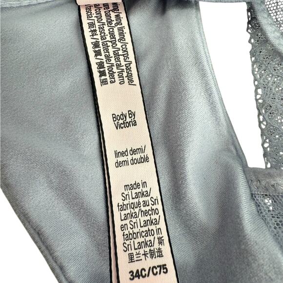 Victoria's Secret Periwinkle Lined Demi Bra Racerback Size 34C - Picture 5 of 5